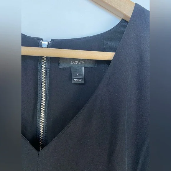 J. Crew 100% Silk V-Neck Sleeveless Sheath Dress - Picture 4 of 9